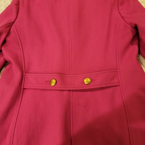 J. Crew Pink Wool Blend Pea Coat Sz 12 - Picture 5 of 5